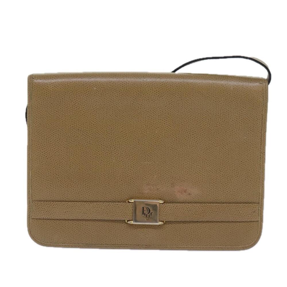 Dior Leather Shoulder Bag Beige